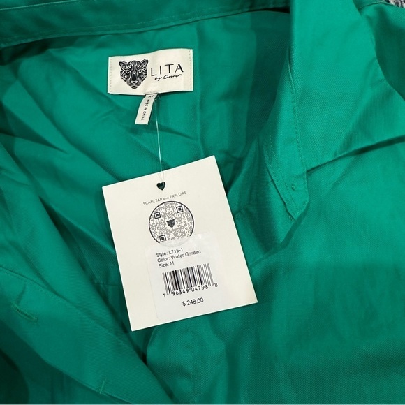 Lita by Ciara oversized shirt dress green medium - Picture 5 of 5